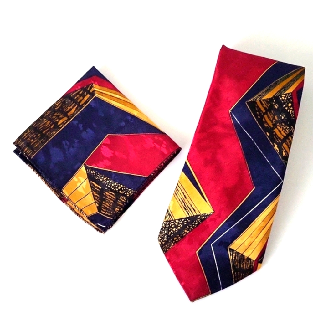 PREGIO Vintage Men's Tie & Pocket square